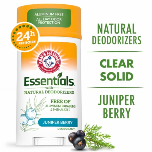 Arm & Hammer Essentials Juniper Berry Deodorant Stick with Natural Deodorizers Perspective: front
