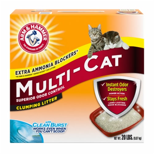 ARM & HAMMER Clean Burst Multi-Cat Clumping Cat Litter Perspective: front