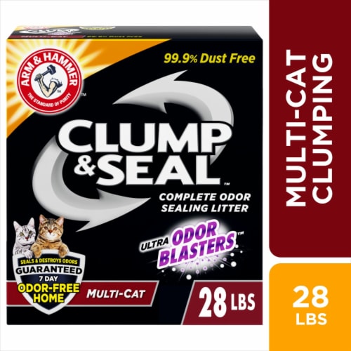 ARM & HAMMER Clump & Seal Ultra Odor Blasters Multi-Cat Clumping Cat Litter Perspective: front