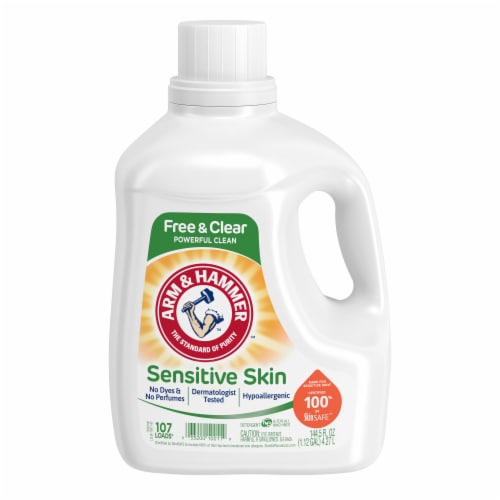 Arm & Hammer™ Free & Clear Sensitive Skin Liquid Laundry Detergent Perspective: front