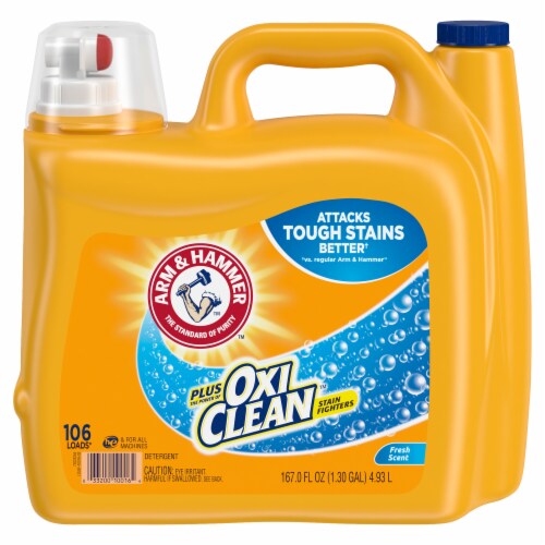 Arm & Hammer™ Plus Oxi Clean™ Fresh Scent Liquid Laundry Detergent Perspective: front