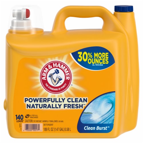 Arm & Hammer™ Clean Burst™ Liquid Laundry Detergent Perspective: front