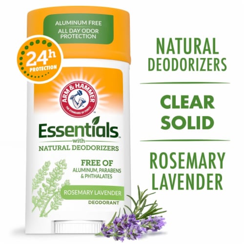 Arm & Hammer Essentials Rosemary Lavender Deodorant Stick with Natural Deodorizers Perspective: front