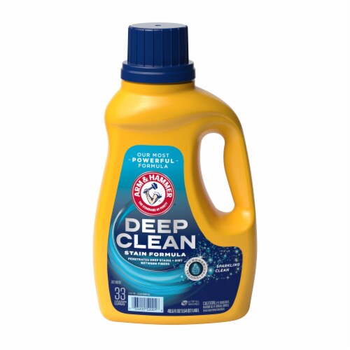 Arm & Hammer™ Deep Clean Stain Formula Sparkling Clean Liquid Laundry Detergent Perspective: front
