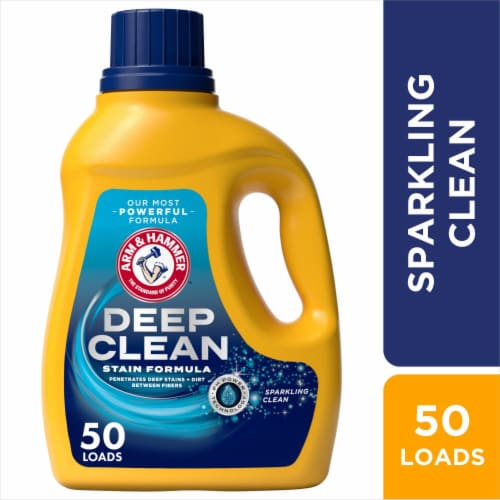 ARM & HAMMER™ Deep Clean Stain Formula Sparkling Clean Liquid Laundry Detergent Perspective: front
