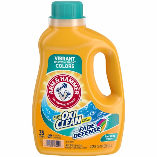 Arm & Hammer Plus Oxi Clean Fade Defense Sparkling Waters Liquid Laundry Detergent Perspective: front