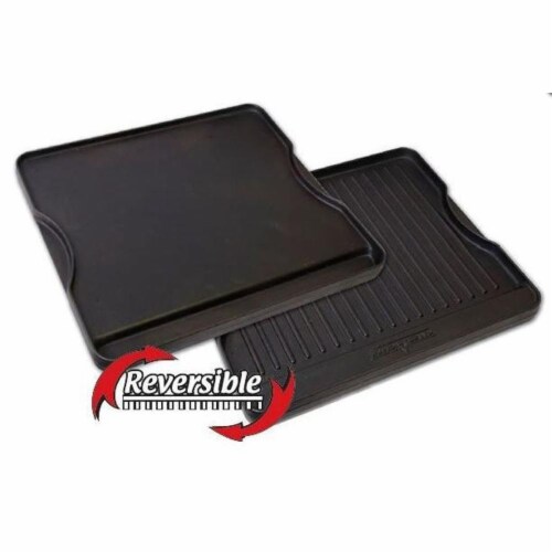 Camp Chef True Seasoned Cast Iron Reversible Griddle and Grill Perspective: front