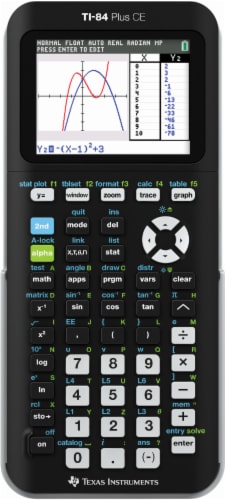 Texas Instruments TI-84 Plus CE Graphing Calculator - Black Perspective: front
