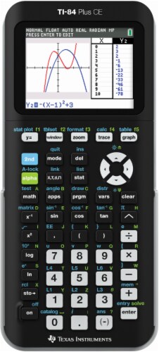Texas Instruments TI-84 Plus CE Graphing Calculator - Black Perspective: front
