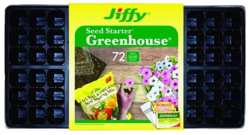 Jiffy® 72-Cell Seed Starter® Greenhouse® Perspective: front