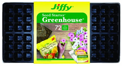 Jiffy® 72-Cell Seed Starter® Greenhouse® Perspective: front