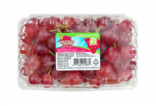 Holiday Red Seedless Grapes in Clamshell, 2 lb - Kroger