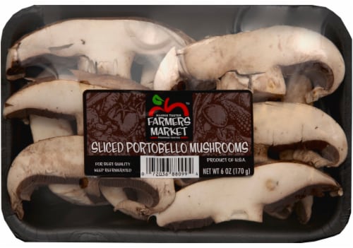 Sliced Portobello Mushrooms Perspective: front