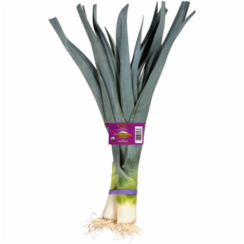 Organic Leeks Perspective: front