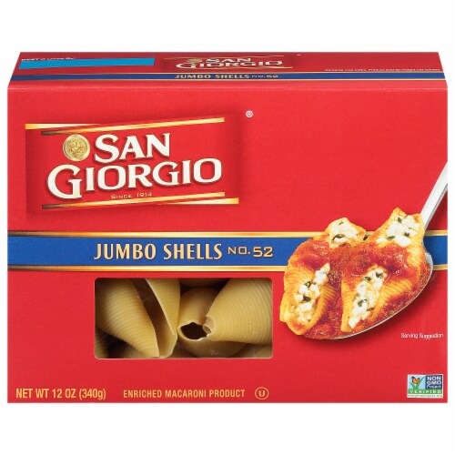 San Giorgio® Jumbo Shells No. 52 Pasta Perspective: front