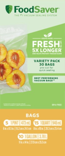 Foodsaver Vacuum Sealer Bags 30 Ct Variety Pack : Target