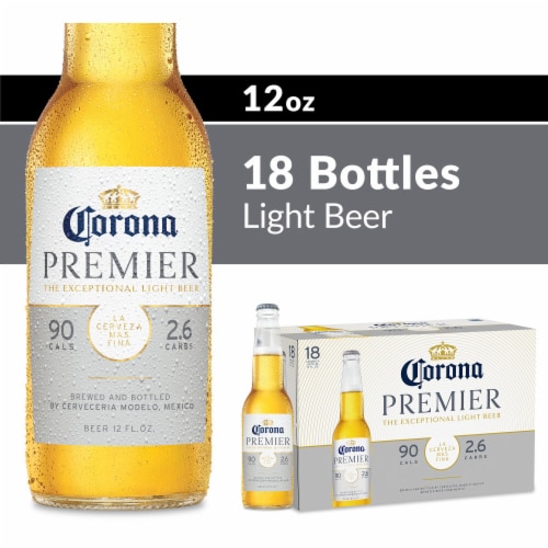 Corona Premier Mexican Lager Light Beer Perspective: front