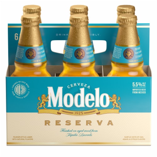Modelo Reserva Tequila Barrel Mexican Lager Beer, 6 bottles / 12 fl oz
