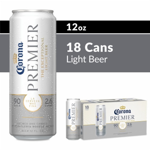 Corona Premier Mexican Lager Light Beer Perspective: front