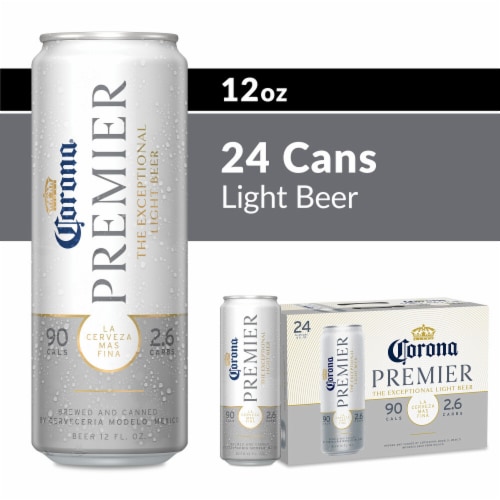 Corona Premier Mexican Lager Light Beer Perspective: front