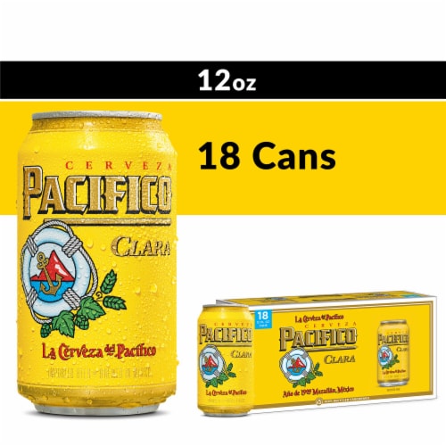 Pacifico Clara Lager Mexican Beer Perspective: front