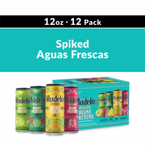 Modelo Spiked Aguas Frescas Flavored Malt Beverage 12 Cans Variety Pack Perspective: front