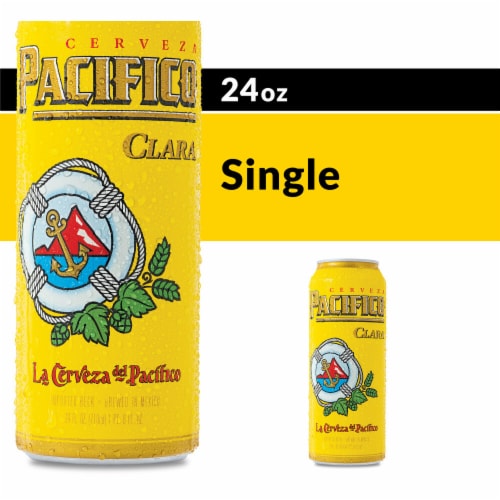 Pacifico Clara Lager Mexican Beer Perspective: front
