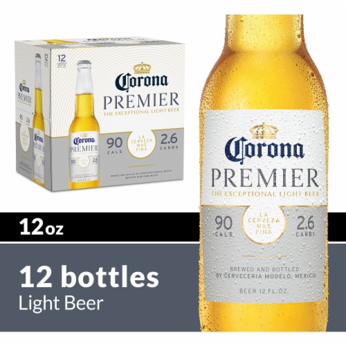 Corona Premier Mexican Lager Light Beer Perspective: front