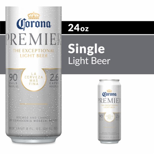 Corona Premier Mexican Lager Import Lower Calorie Light Beer Perspective: front