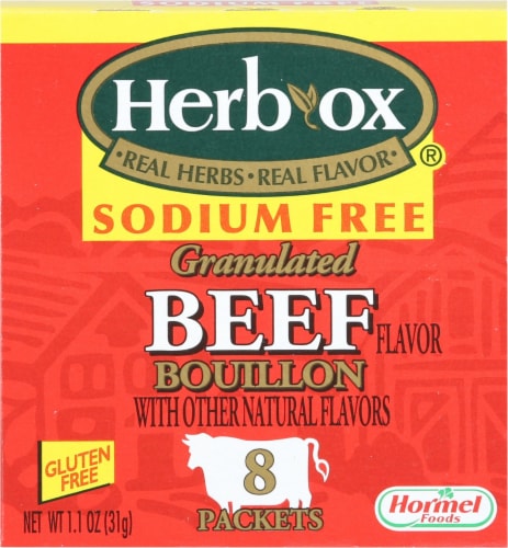 Herb-Ox® Sodium Free Beef Bouillon Packets Perspective: front
