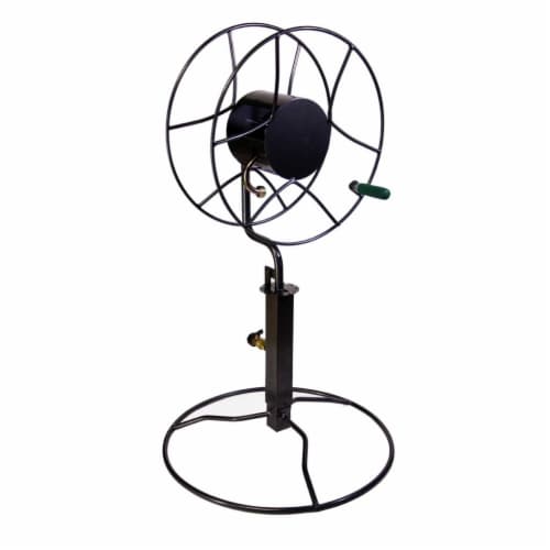 Yard Butler Steel Swivel Hose Reel Base - Black Perspective: front