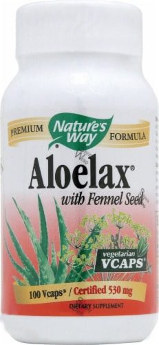 Nature's Way Aloelax® with Fennel Seed 530 mg Perspective: front