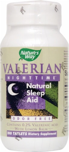 Nature's Way Valerian Nighttime Natural Sleep Aid Capsules Perspective: front