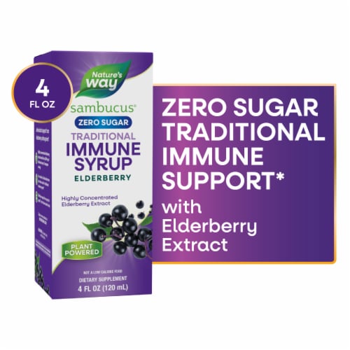 Nature's Way Sugar Free Sambucus Elderberry Syrup Perspective: front