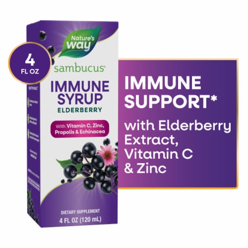 Nature's Way Sambucus Elderberry Immune Syrup Perspective: front
