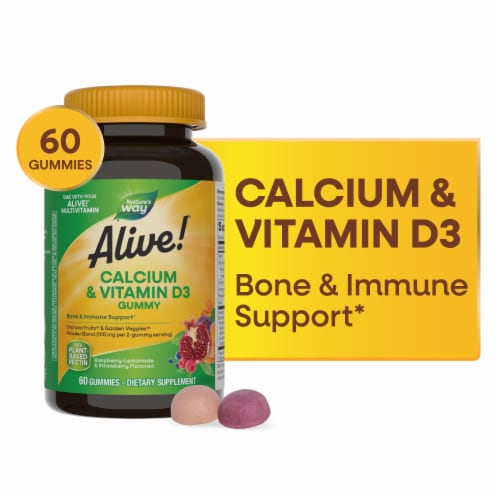Nature's Way® Alive!® Calcium + Vitamin D3 Gummies Perspective: front