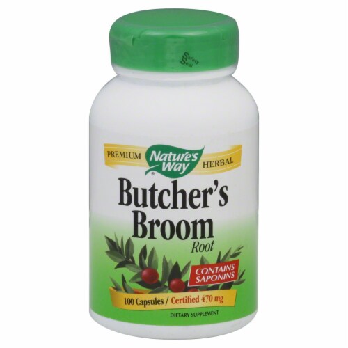 Nature's Way Butchers Broom Root Capsules Perspective: front