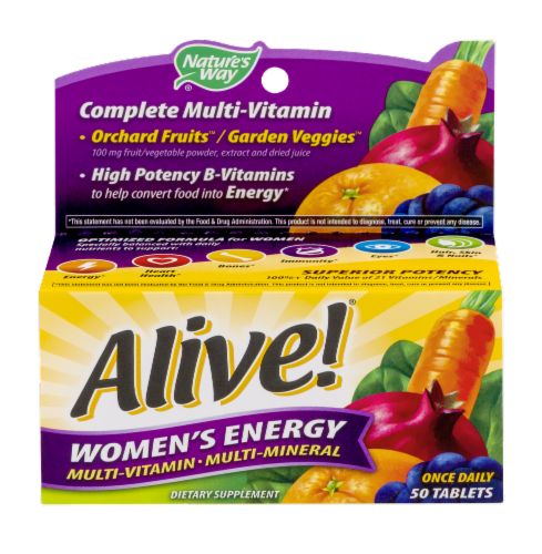 Nature's Way  Alive! Women's Energy Multi Vitamins Perspective: front