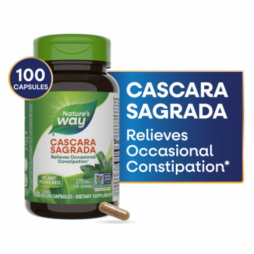Nature's Way Cascara Sagrada Aged Bark Capsules Perspective: front