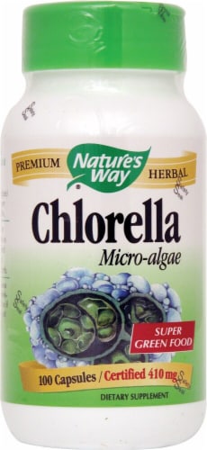 Nature's Way Chlorella Micro-Algae Capsules 410mg Perspective: front
