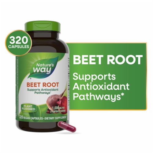 Nature's Way Beet Root Capsules 500mg Perspective: front