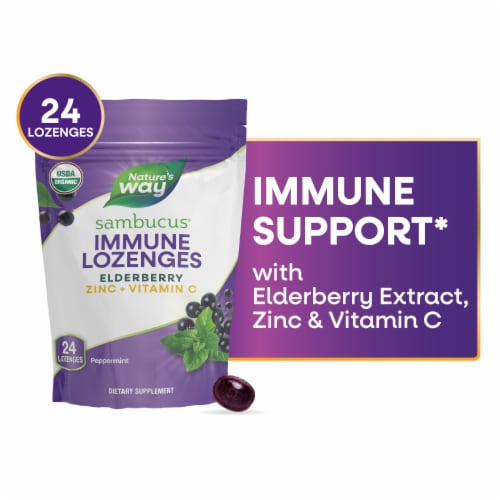 Nature's Way® Mint Flavored Sambucus Lozenges Perspective: front