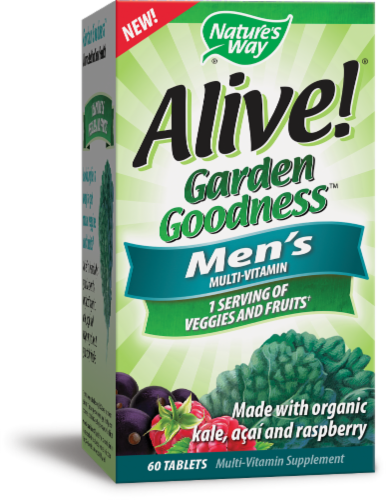 Nature's Way Alive! Garden Goodness Men's Multi-Vitamin Tablets Perspective: front