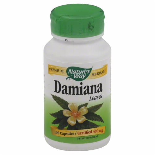 Nature's Way Damiana Leaves Capsules 400 mg Perspective: front