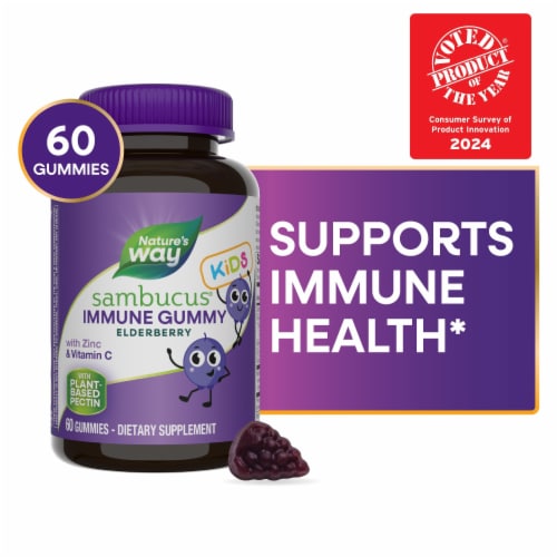 Nature's Way Sambucus® Kids Elderberry Immune Gummies Perspective: front