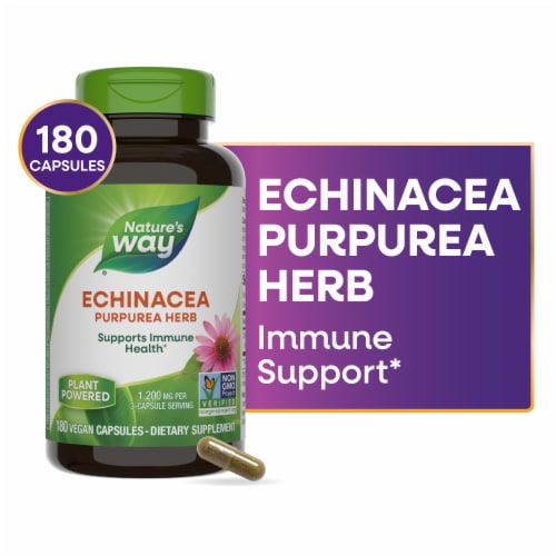 Nature's Way® Organic Echinacea Purpurea Capsules Perspective: front