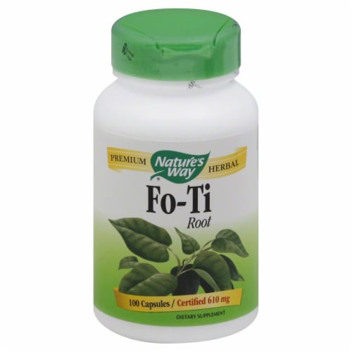 Nature's Way Fo-Ti Root Capsules 610mg Perspective: front