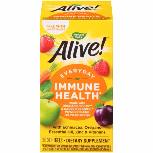 Nature's Way Alive!® Everyday Immune Health Dietary Supplement Softgels Perspective: front