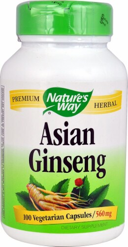 Nature's Way Asian Ginseng Capsules 560mg Perspective: front