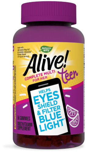 Nature's Way Alive!® Teen Blue Light Multivitamin for Her Gummies Perspective: front